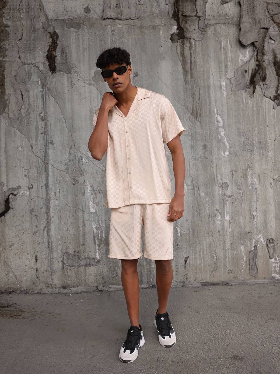 Luxury silk summer shorts sets
