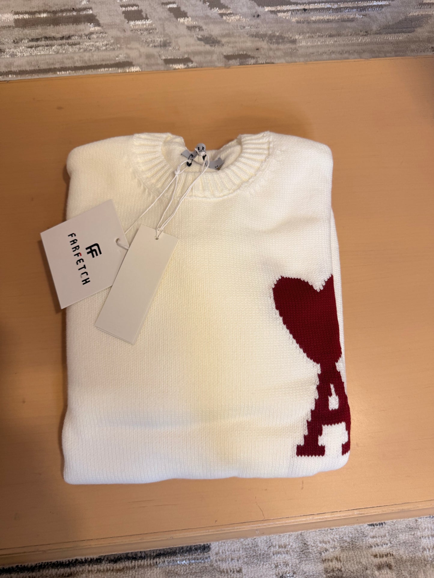 A Heart White Hoodie Sweater long sleeve