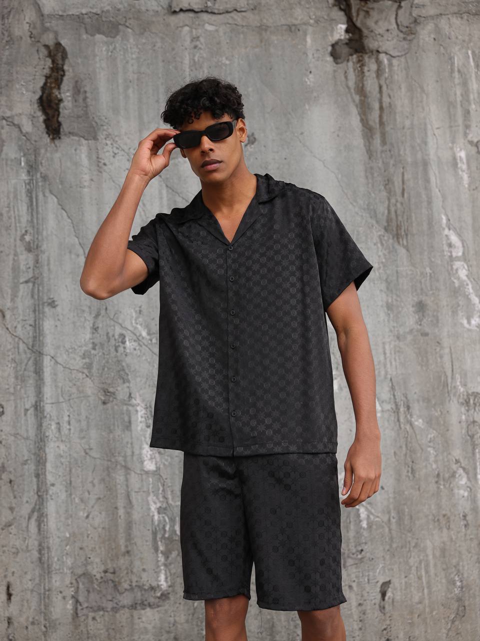 Luxury silk summer shorts sets