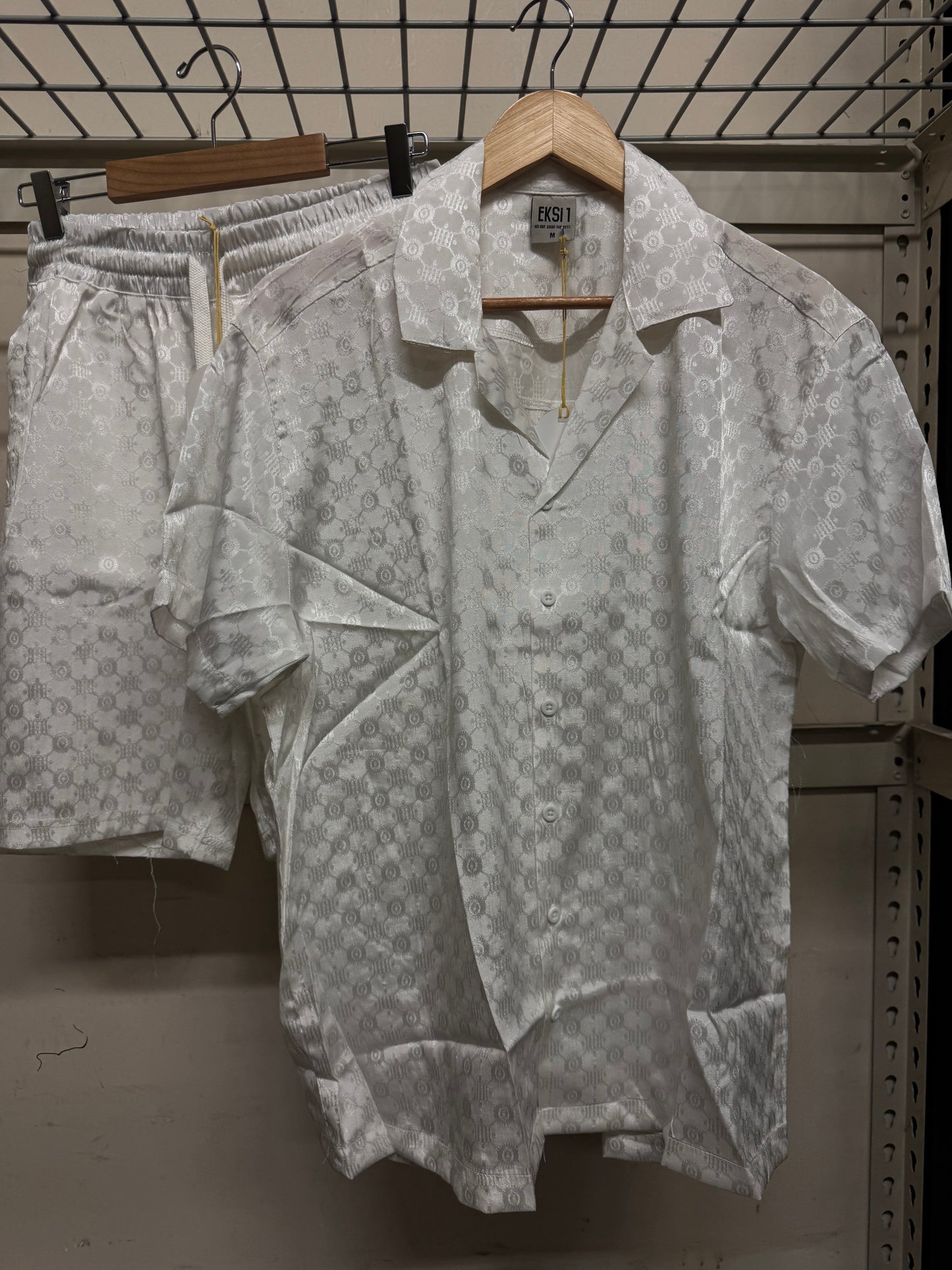 Luxury silk summer shorts sets