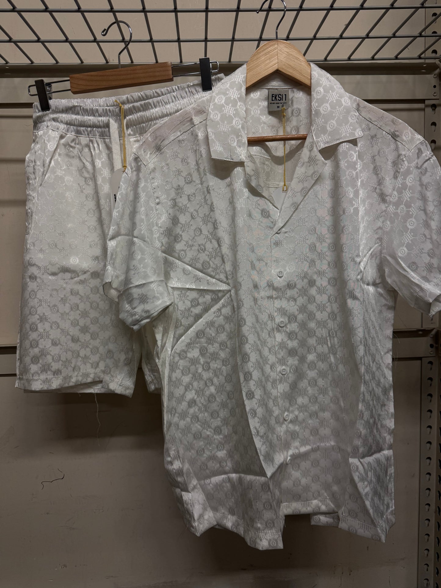 Luxury silk summer shorts sets