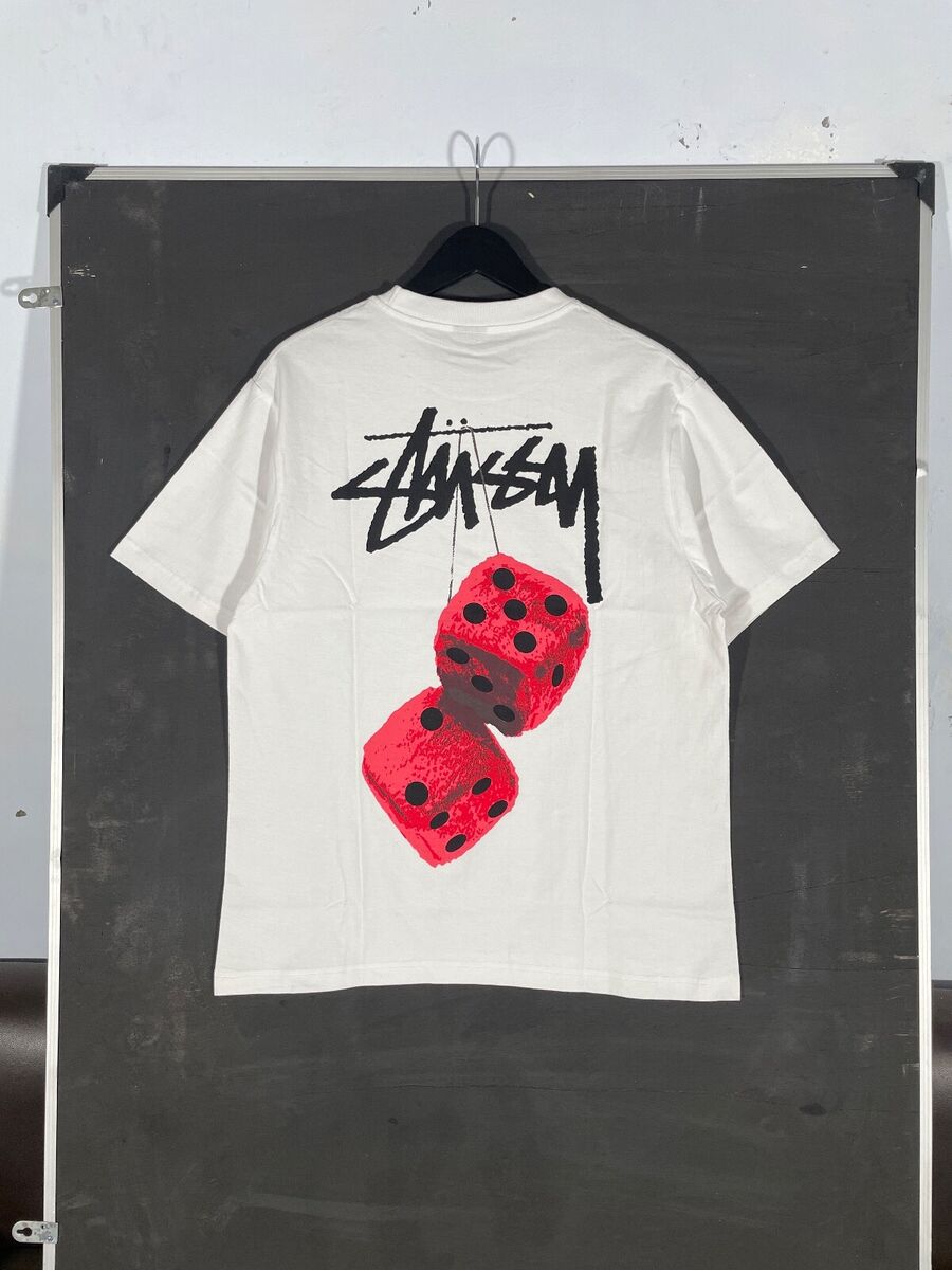 Stussy Fuzzy Dice T-Shirt White Black 1904765