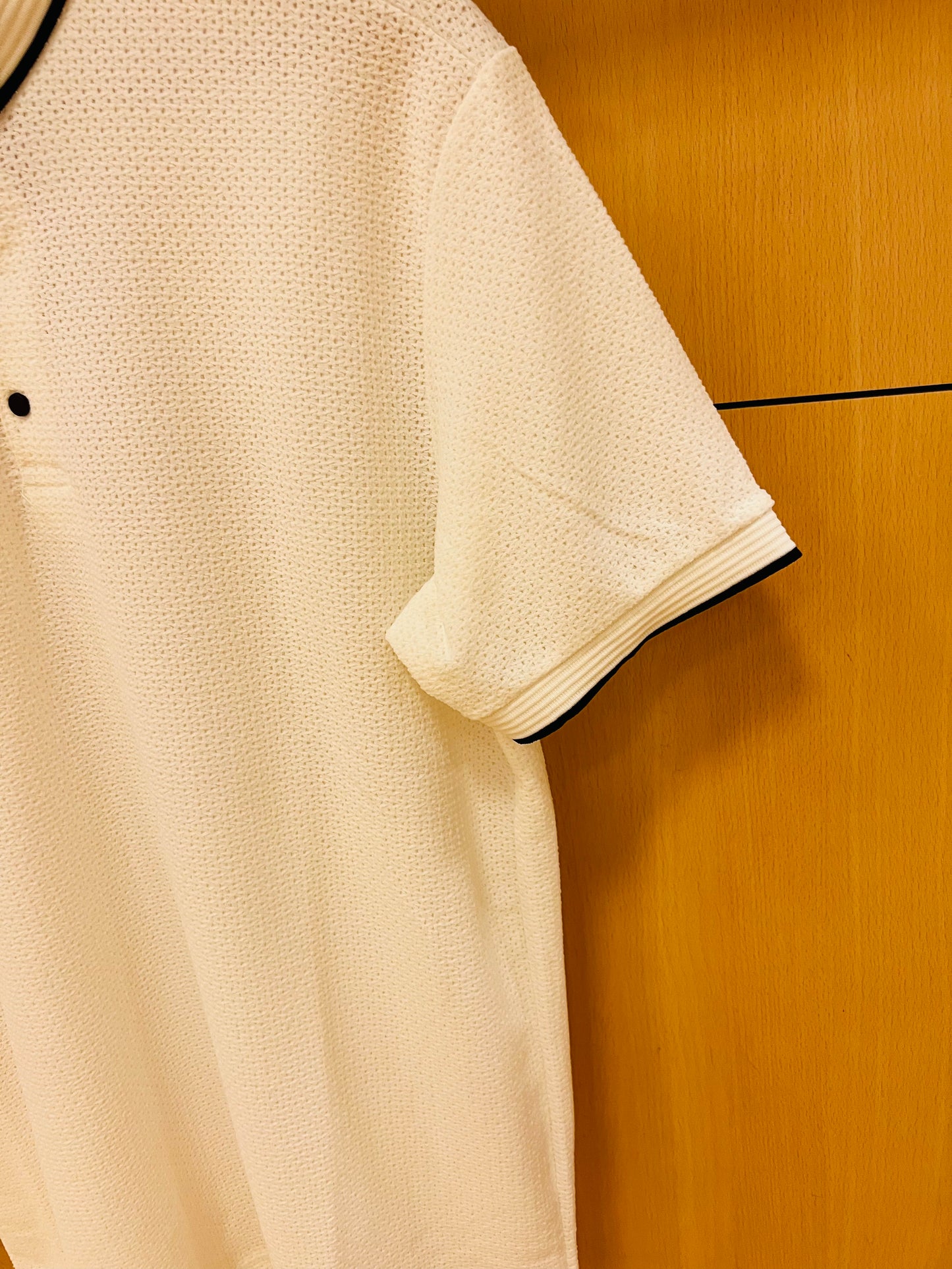 White simple polo shirt cotton