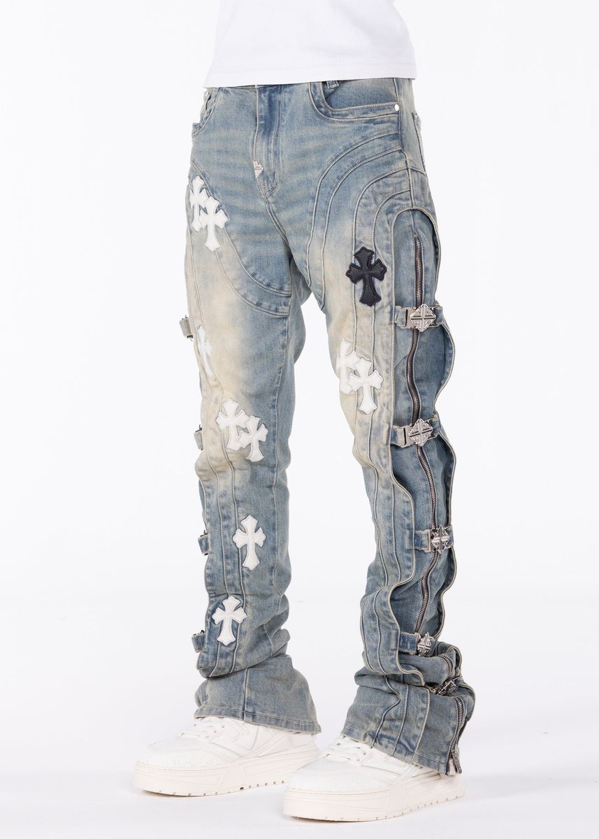 Vintage Blue Cross Buckle Denim (Vintage-Blue-Cross-Buckle-Denim)