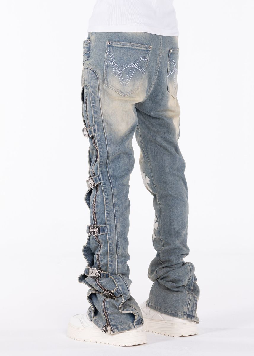 Vintage Blue Cross Buckle Denim (Vintage-Blue-Cross-Buckle-Denim)