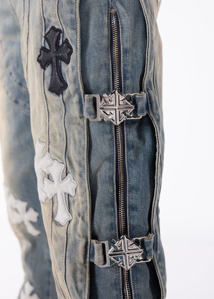 Vintage Blue Cross Buckle Denim (Vintage-Blue-Cross-Buckle-Denim)