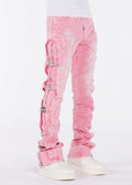 French Rose Cross Buckle Denim Pink Guapi
