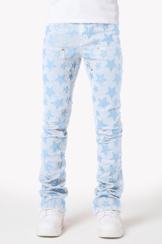 Aqua Blue Stars Denim (Aqua-Blue-Stars-Denim
