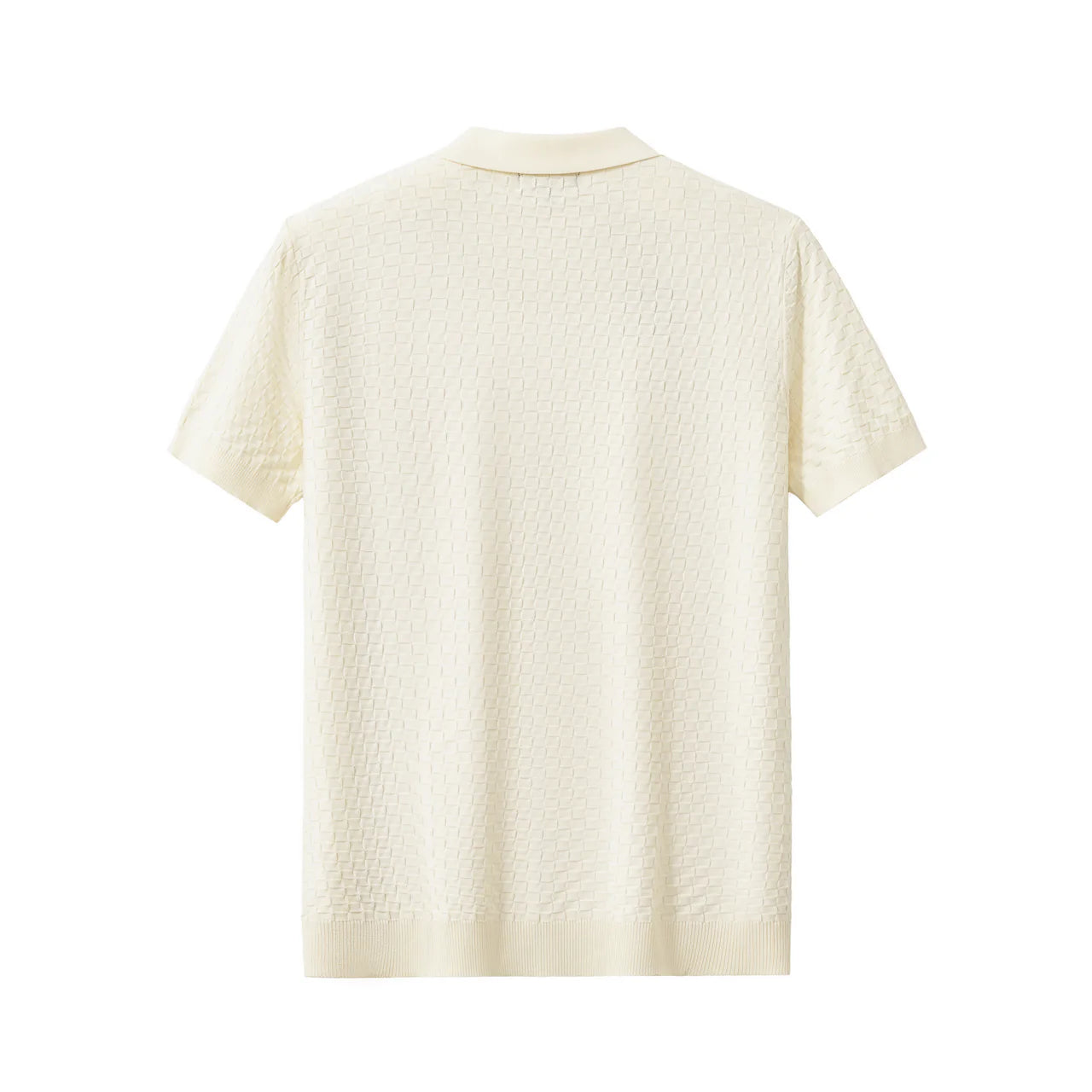PRIMEKNIT BUTTON POLO IVORY