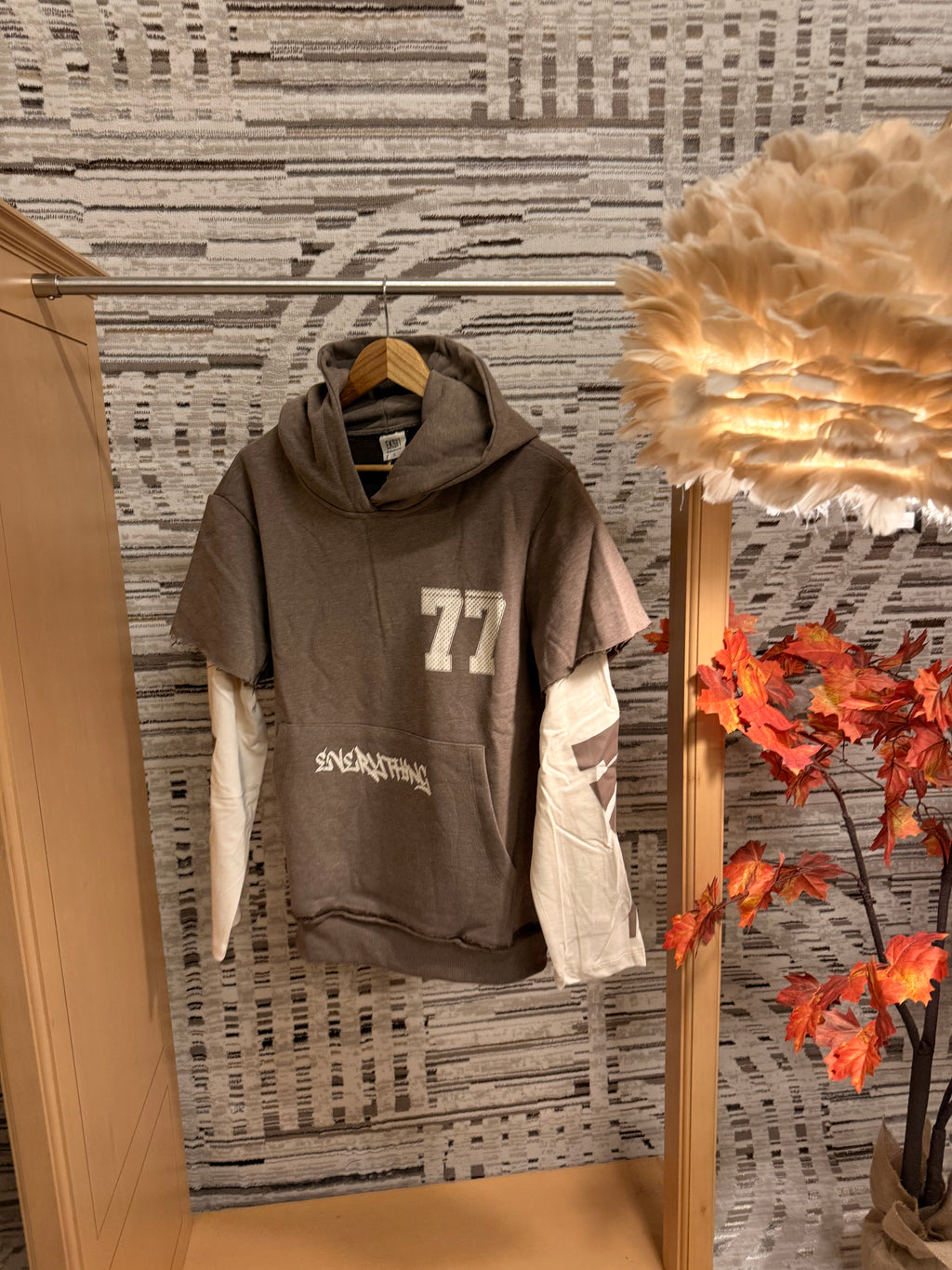 Double sleeve 77 hoodie