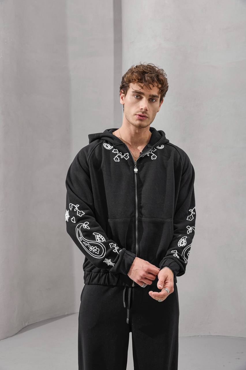 Black zip up hoodie