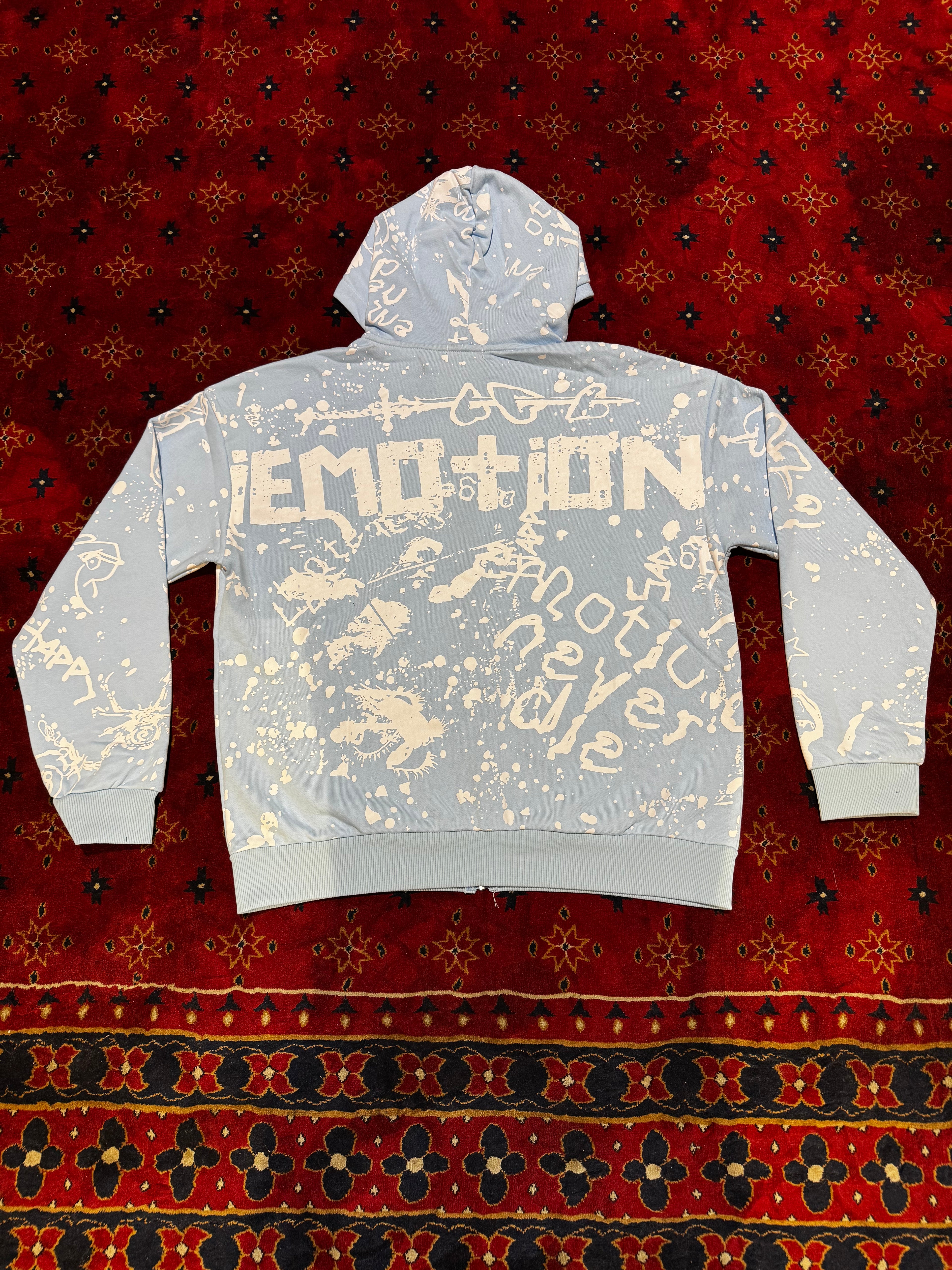 Mixed Emotion Zip Up Hoodie