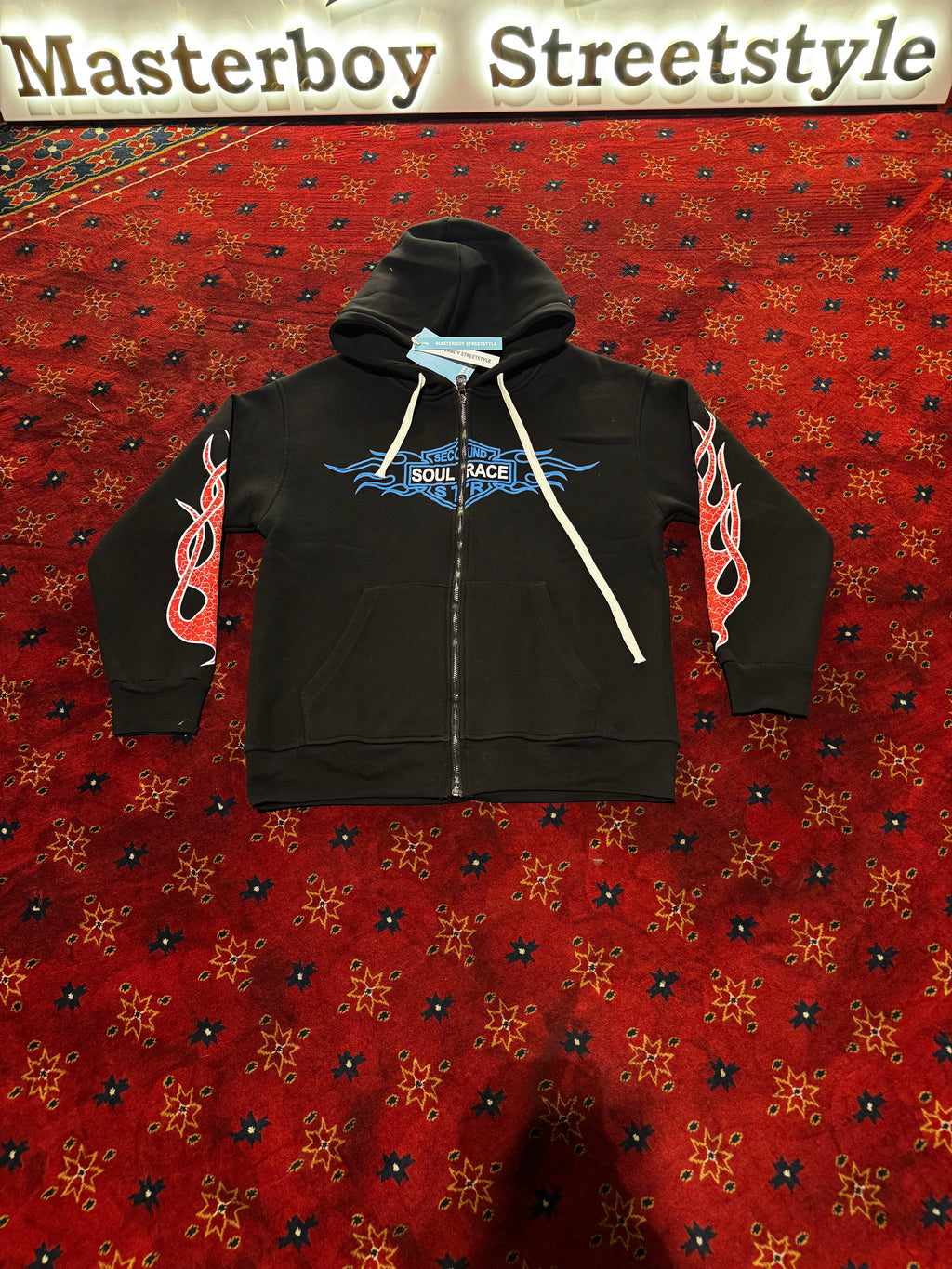 Masterboy Red Flame Rider Hoodie