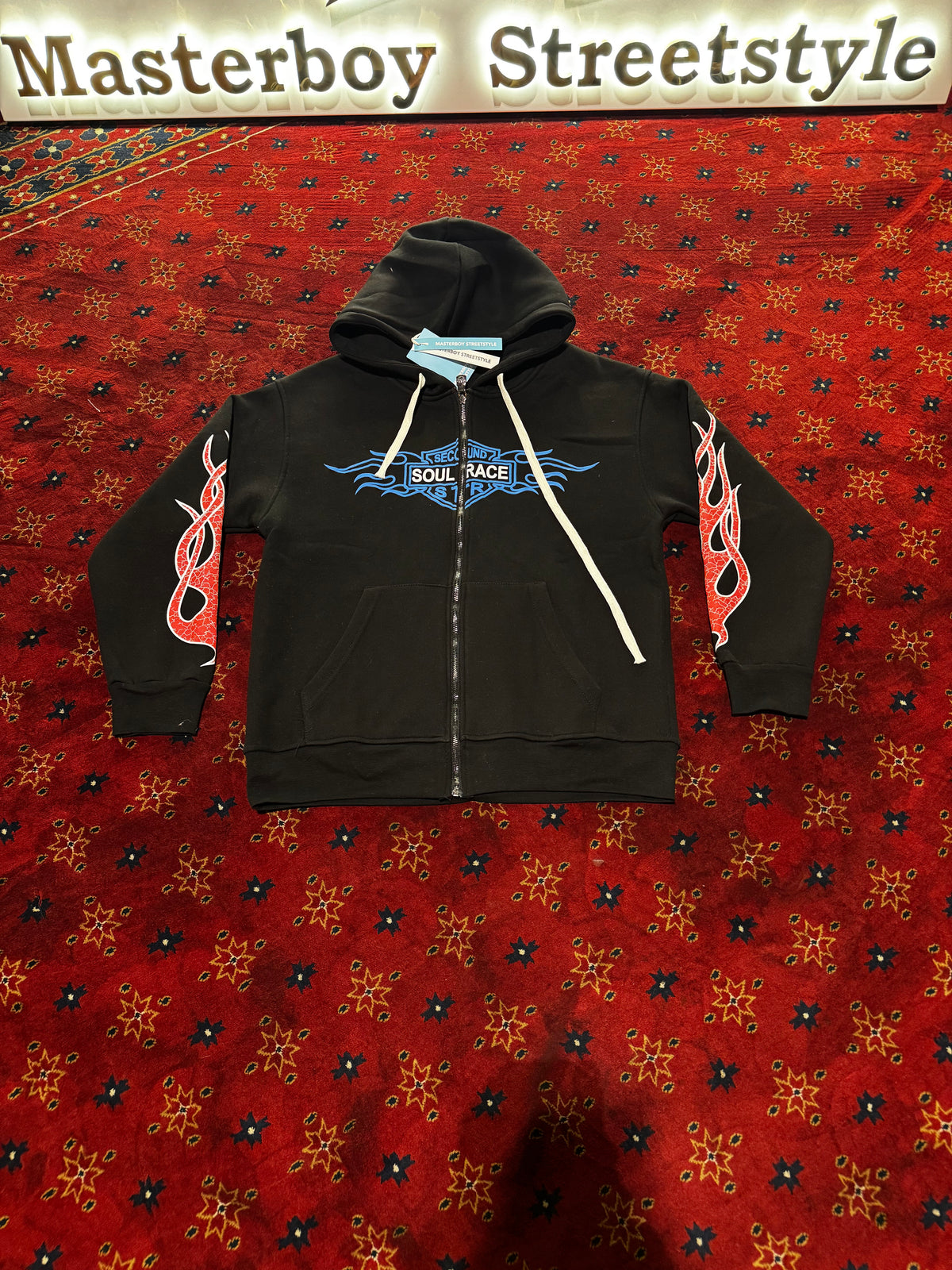 Masterboy Red Flame Rider Hoodie