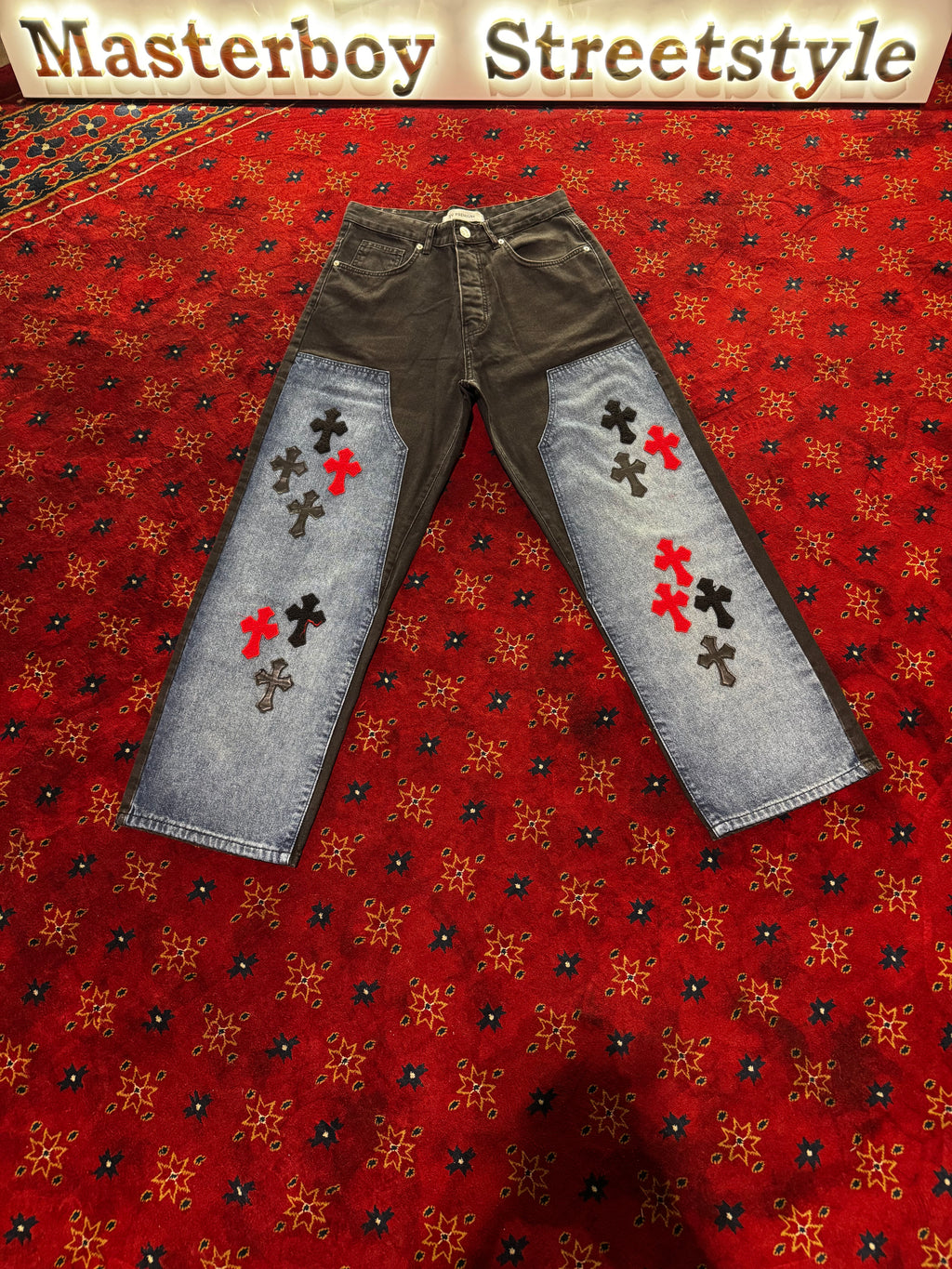 Masterboy cross Black straight Jeans