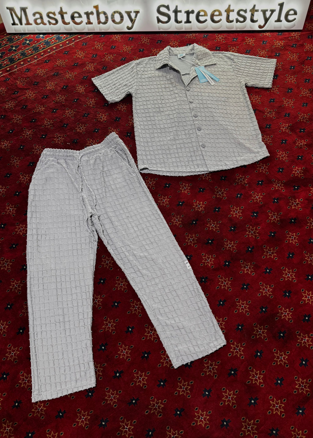 Masterboy Textured Waffle Shirt & and pants