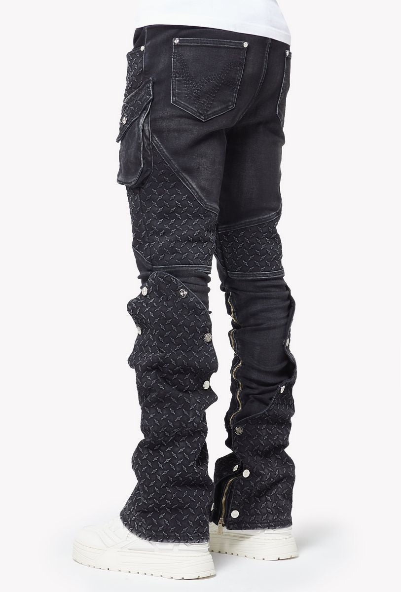 Vintage Black Steel Plate Denim