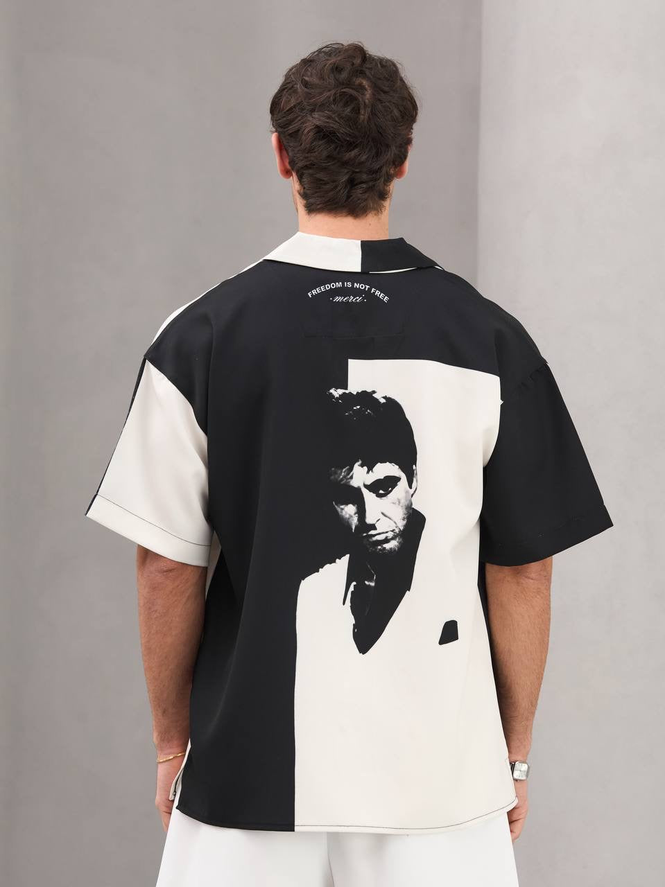 Scarface oversized luxury botton up