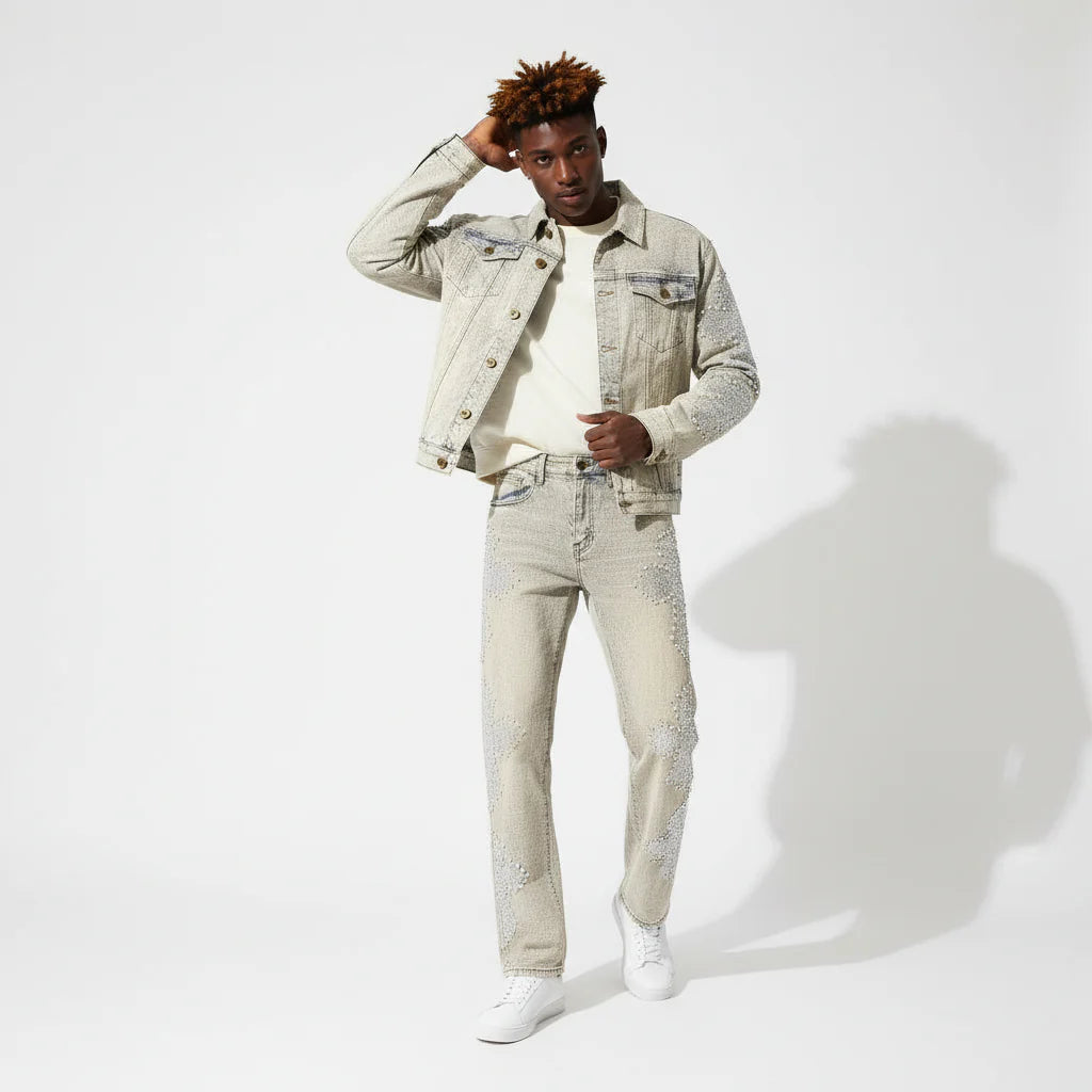 SANCTUM CROSS DENIM PANT – CENTURY PENTHOUSE TAN
