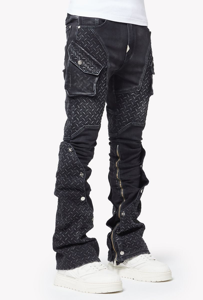 Vintage Black Steel Plate Denim