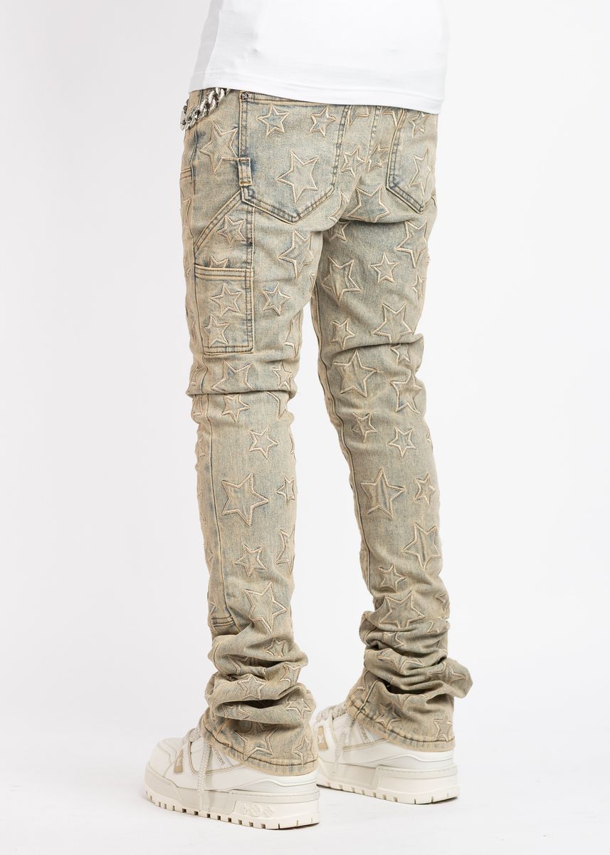 Aqua vintage Stars Denim (Aqua-Blue-Stars-Denim