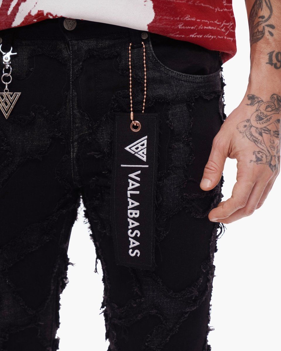 Valabasas Charcoal Skinny black washed