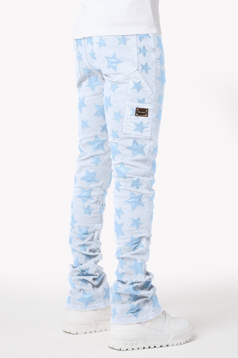 Aqua Blue Stars Denim (Aqua-Blue-Stars-Denim