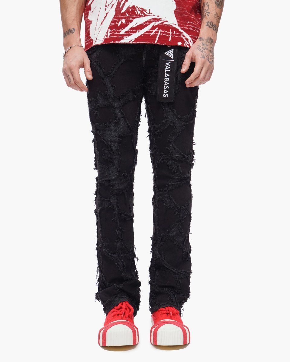 Valabasas Charcoal Skinny black washed