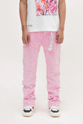 Pink Denim Stack Jeans