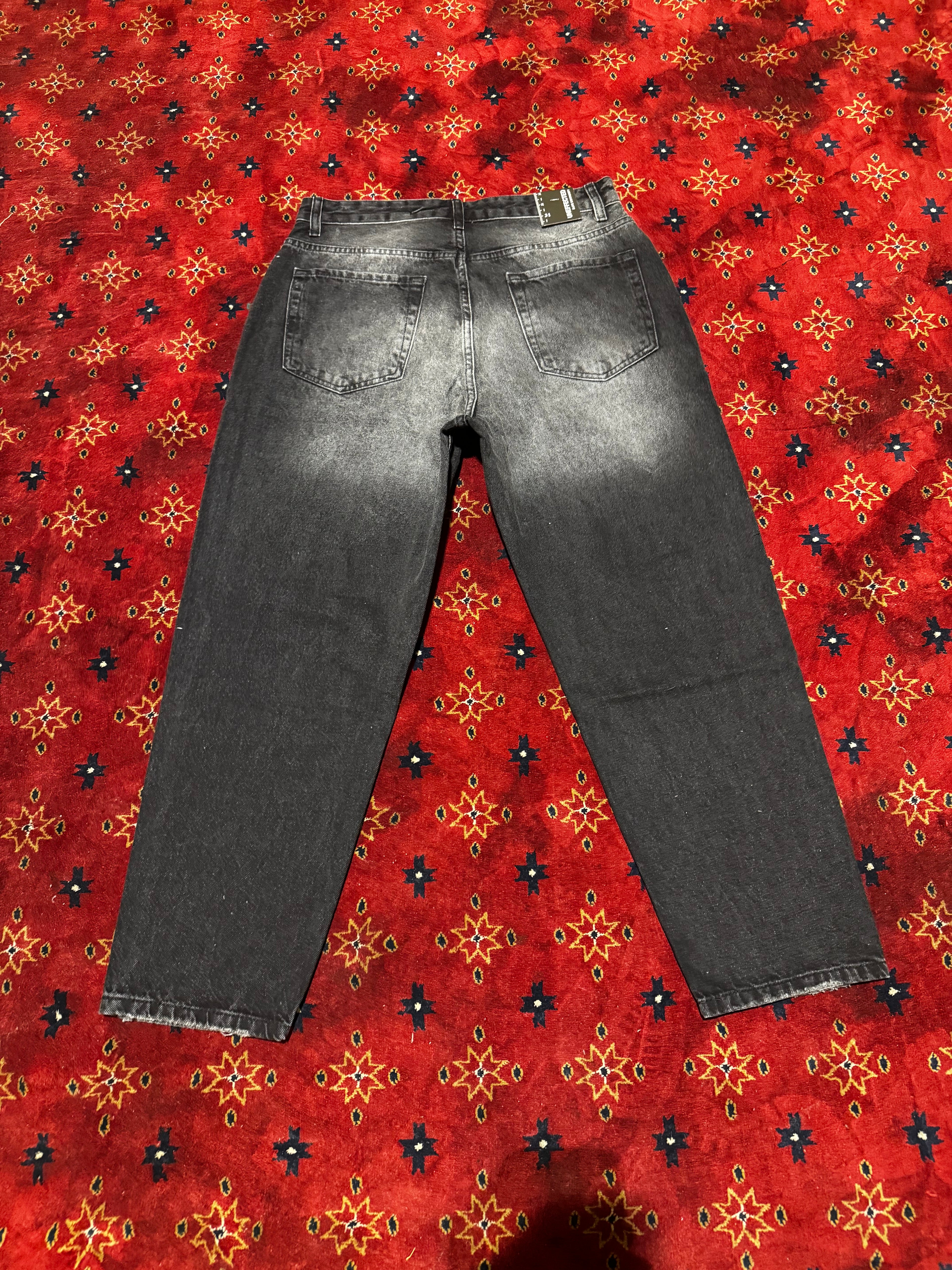 Uneffected Black straight distressed pants