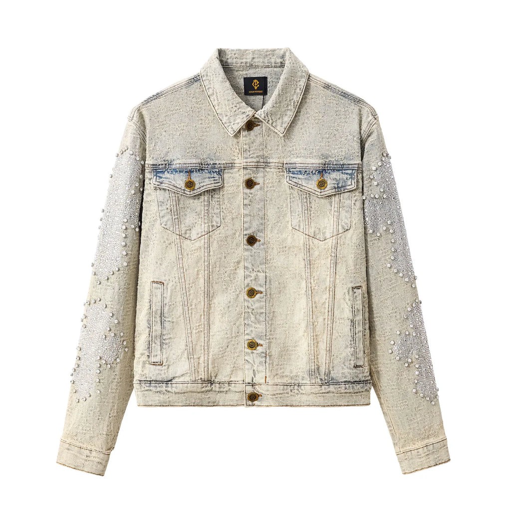 SANCTUM CROSS DENIM JKT – CENTURY PENTHOUSE TAN