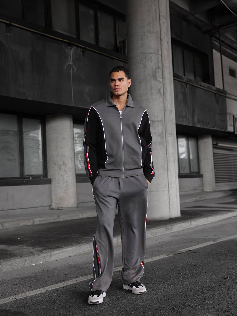 Gray city glide tracksuit