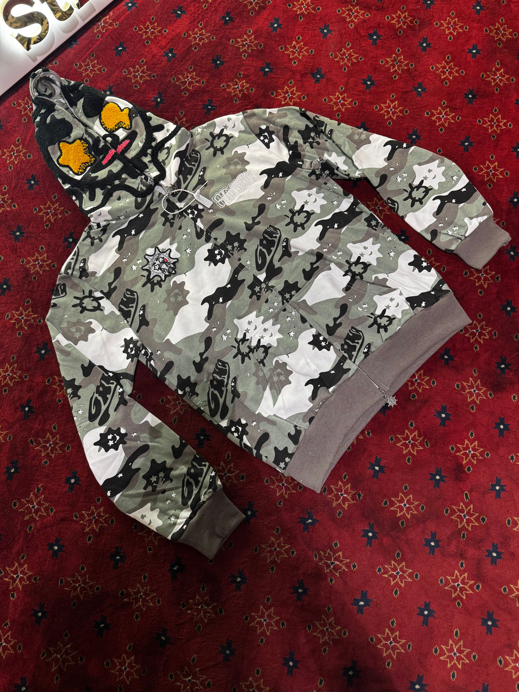 GLOGANG Full Zip Camouflage Hoodie