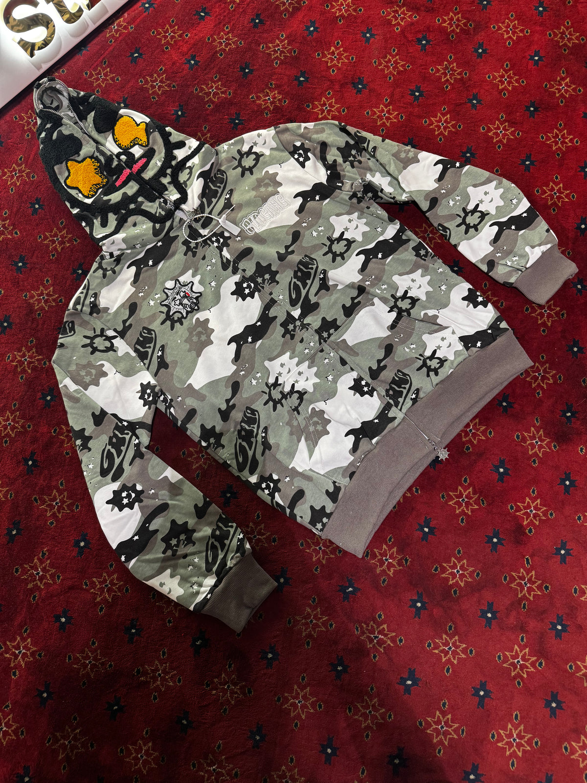 GLOGANG Full Zip Camouflage Hoodie