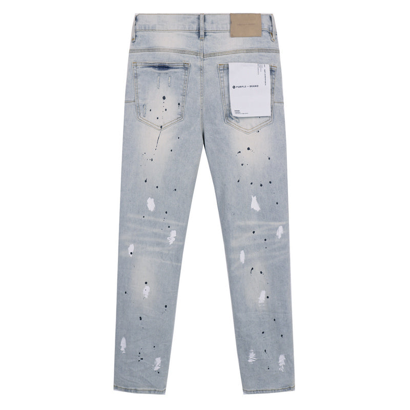 purple slim jeans