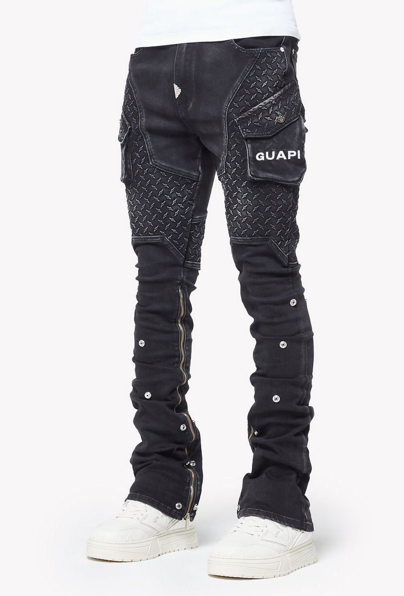 Vintage Black Steel Plate Denim