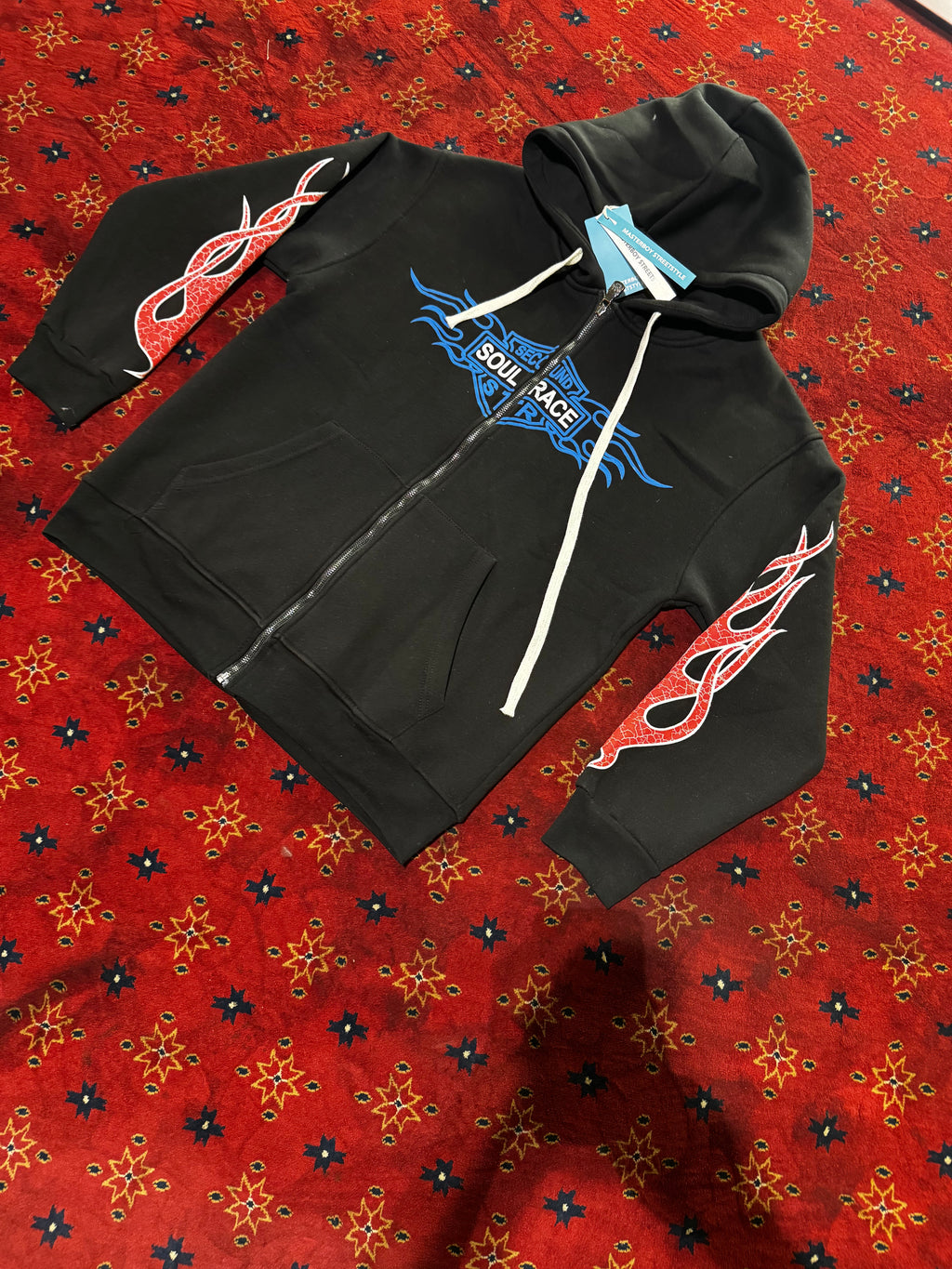 Masterboy Red Flame Rider Hoodie