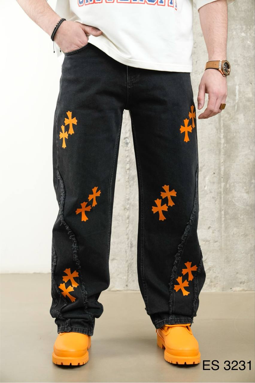 MB Denim Cross over,  Baggy Pants