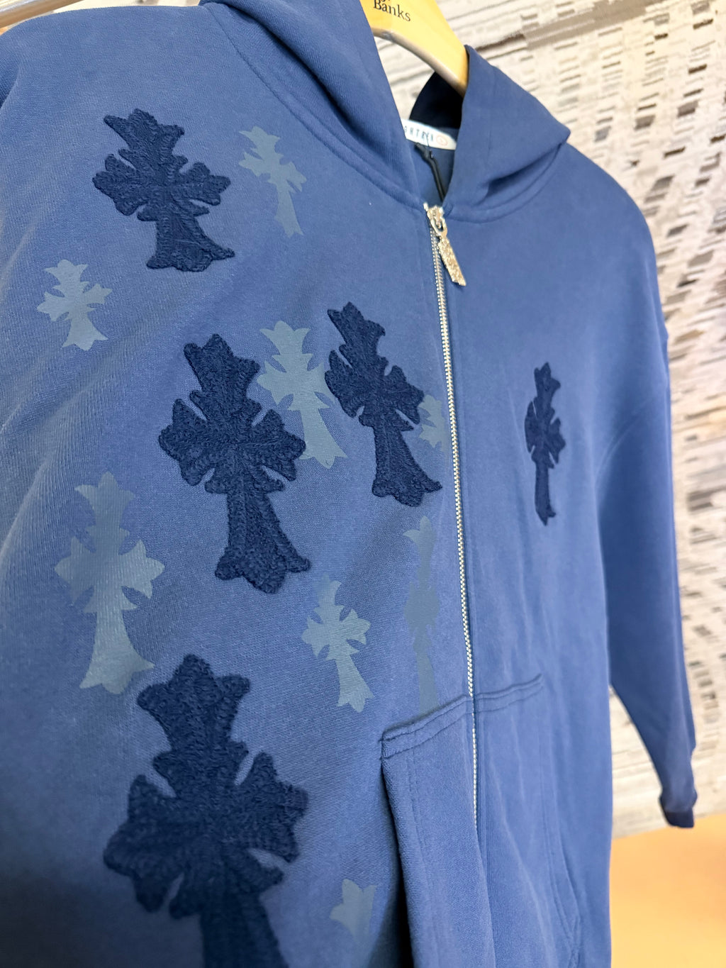 Mid night cross Zip up hoodie