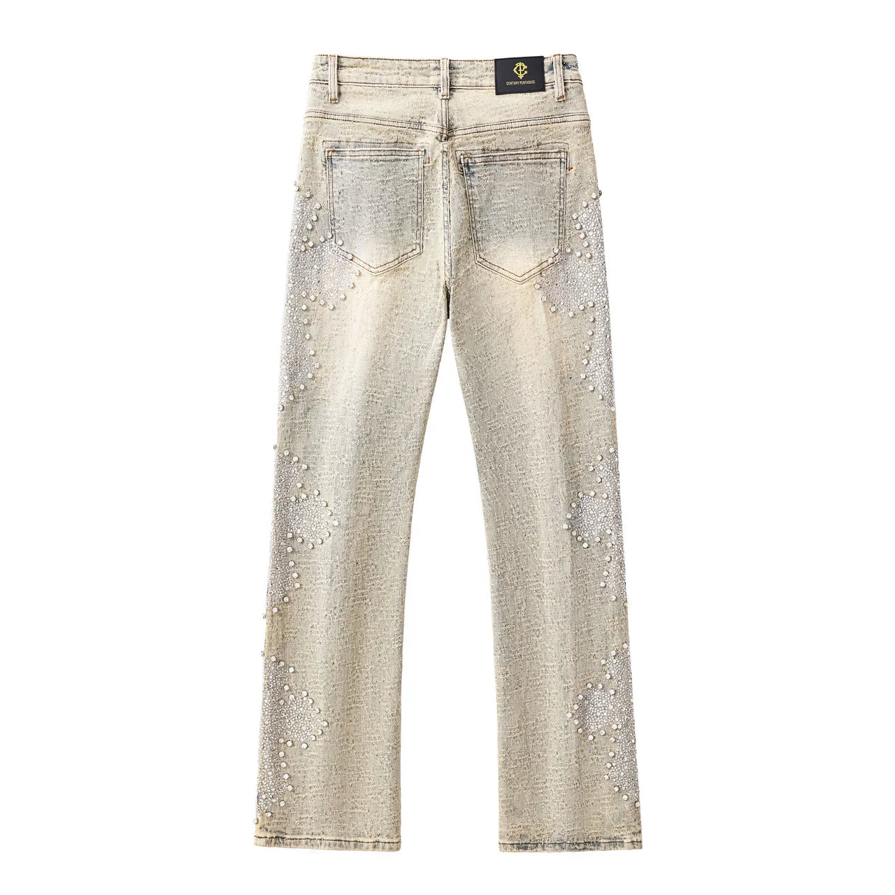 SANCTUM CROSS DENIM PANT – CENTURY PENTHOUSE TAN