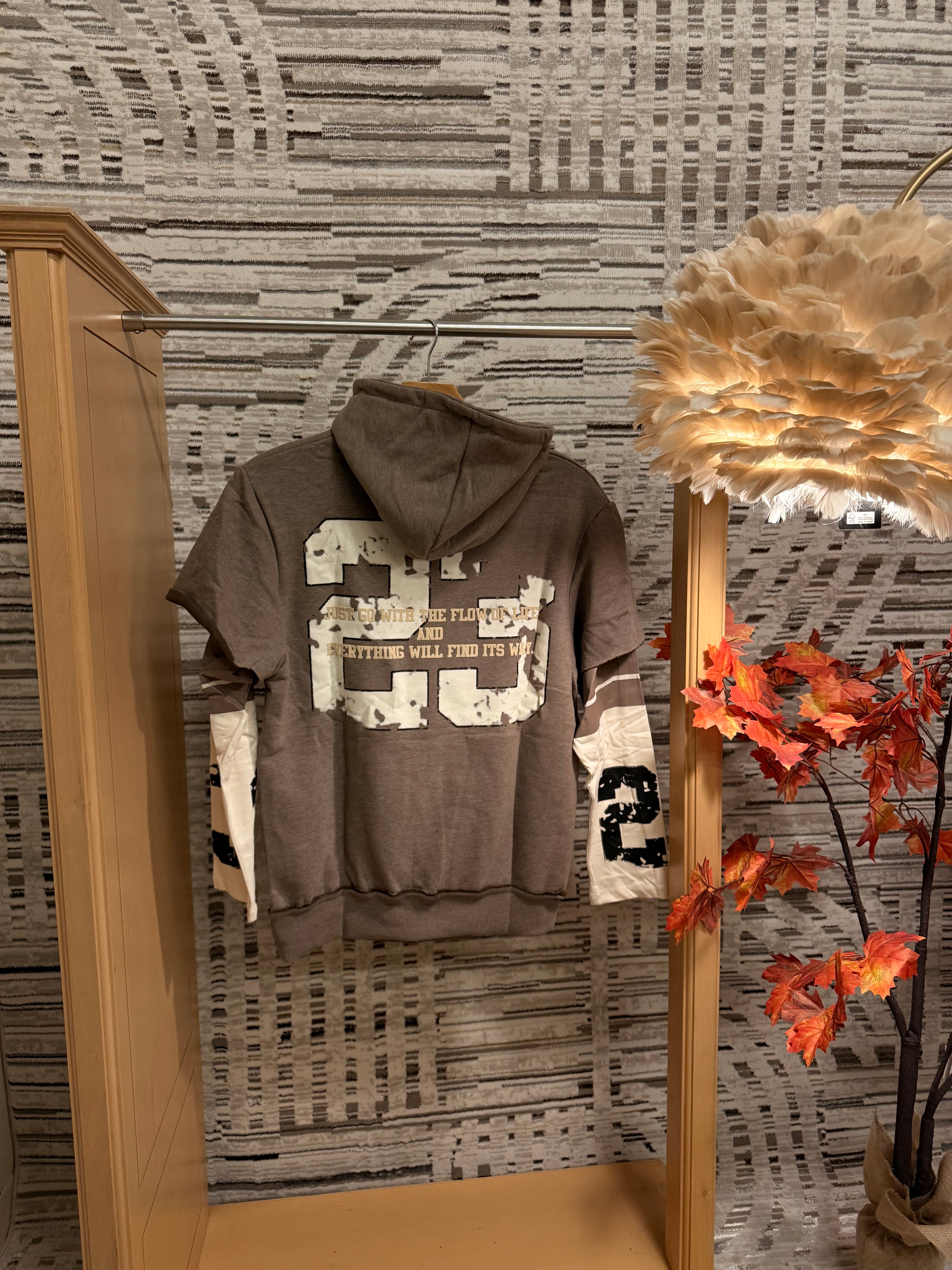 Double sleeve 23 hoodie