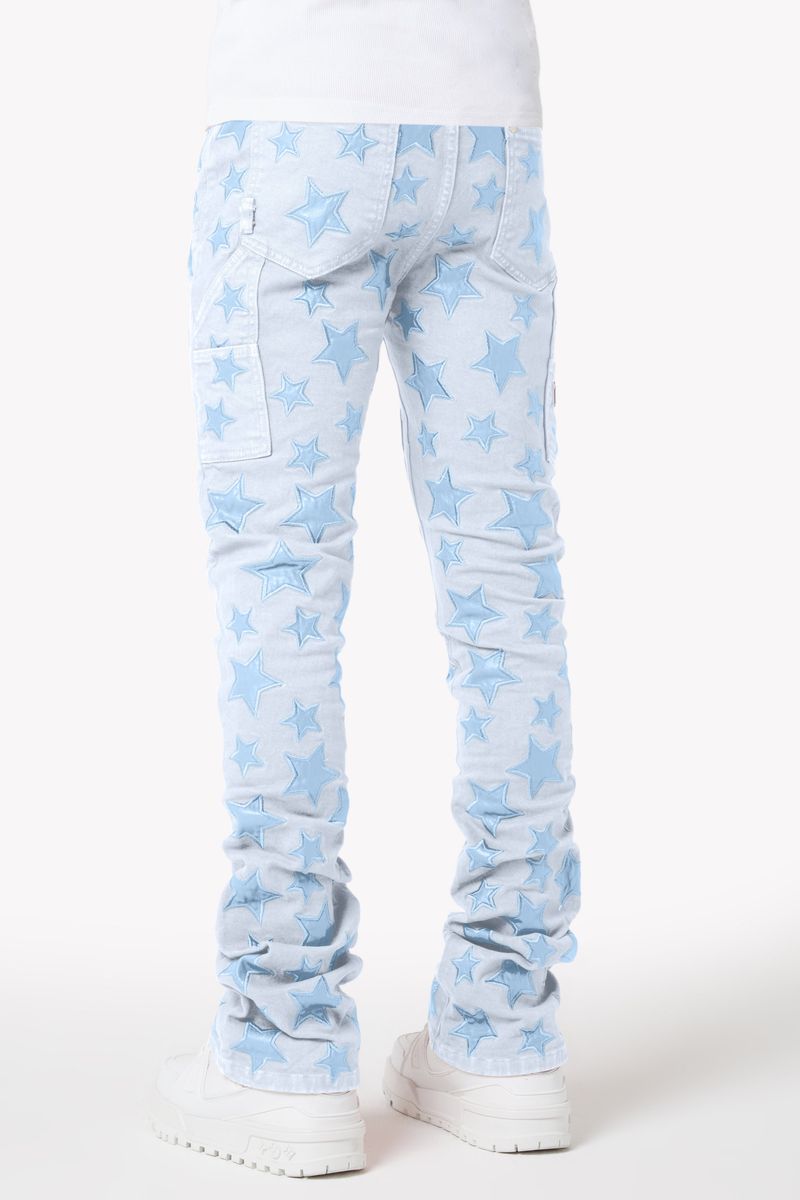Aqua Blue Stars Denim (Aqua-Blue-Stars-Denim
