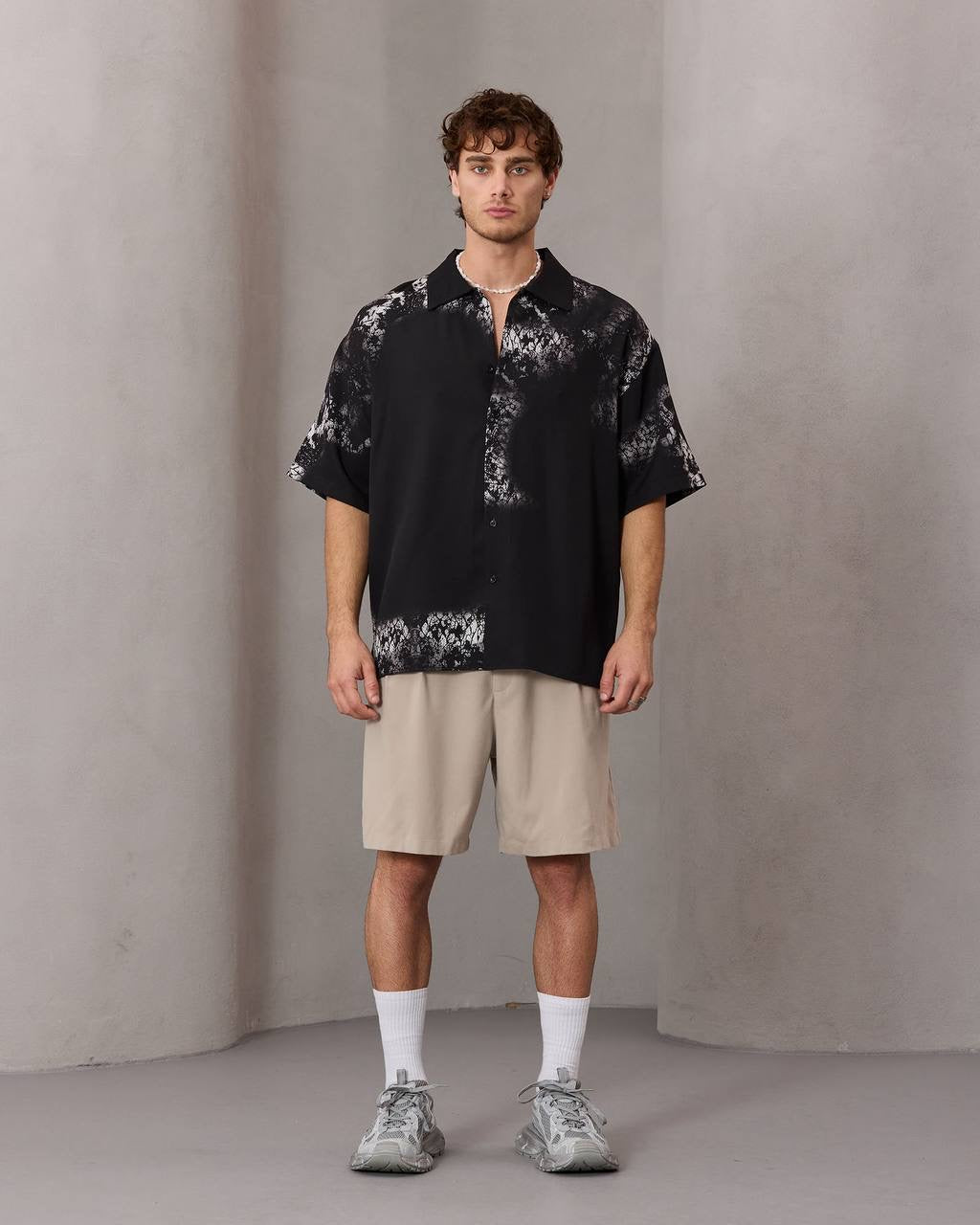 Ink Bleed oversized botton up