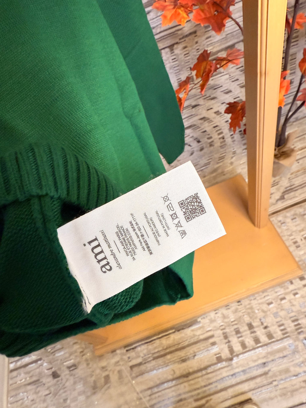 A Heart green sweater long sleeve