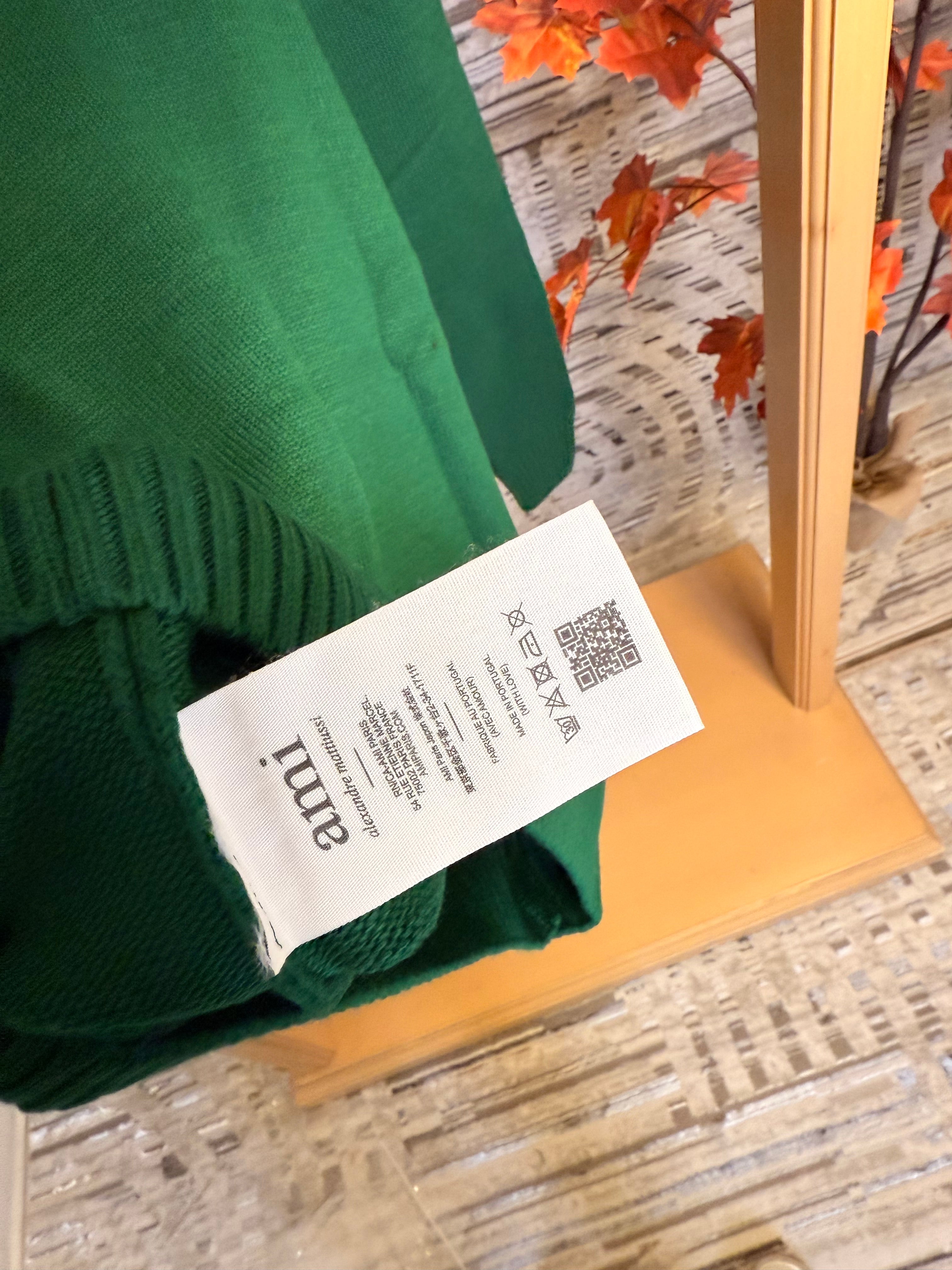 A Heart green sweater long sleeve