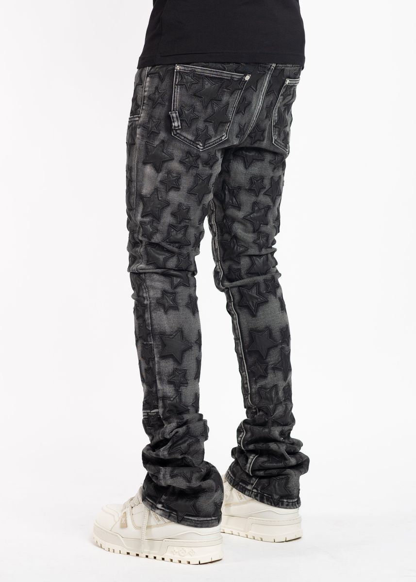 Aqua black Stars Denim (Aqua-Blue-Stars-Denim