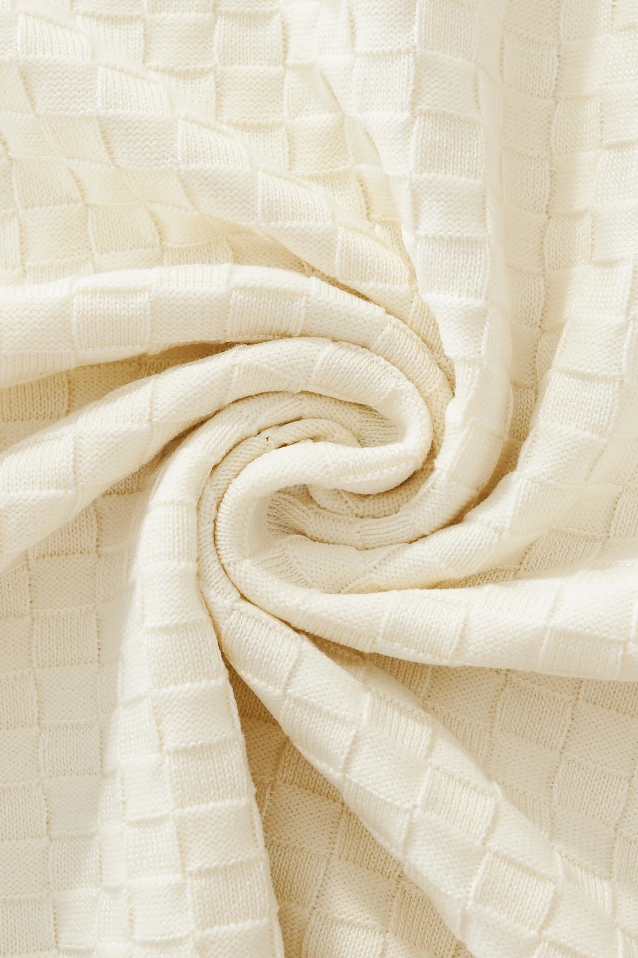 PRIMEKNIT BUTTON POLO IVORY