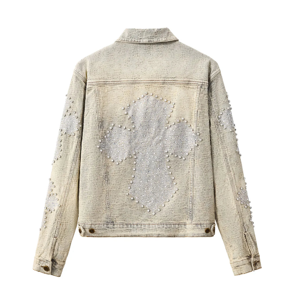SANCTUM CROSS DENIM JKT – CENTURY PENTHOUSE TAN
