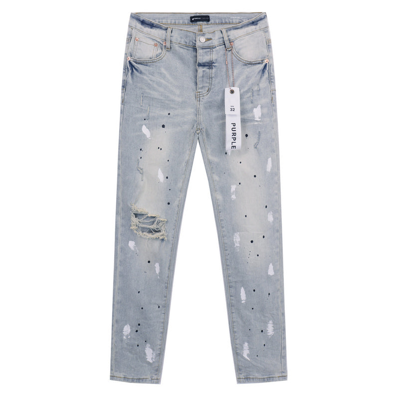 purple slim jeans