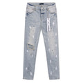 purple slim jeans
